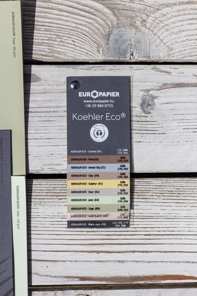 Koehler Eco anyagában színezett papírcsalád 100%-ban újrahasznosított